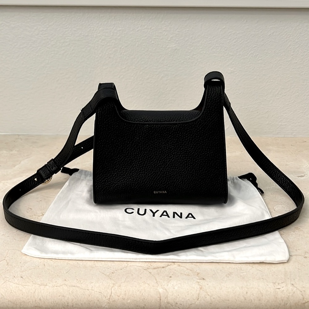 Cuyana Mini Double Loop Bag in Black